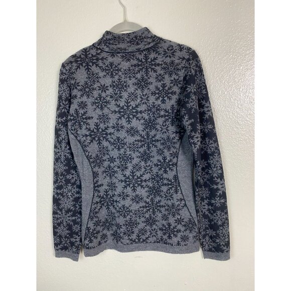 NEW Neve Designs Maya Full Zip Sweater Women Small Gray Wool Blend Snowflake - Picture 13 of 16